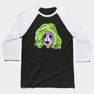 Niño the Schnauzer in Green Wig III Baseball T-Shirt